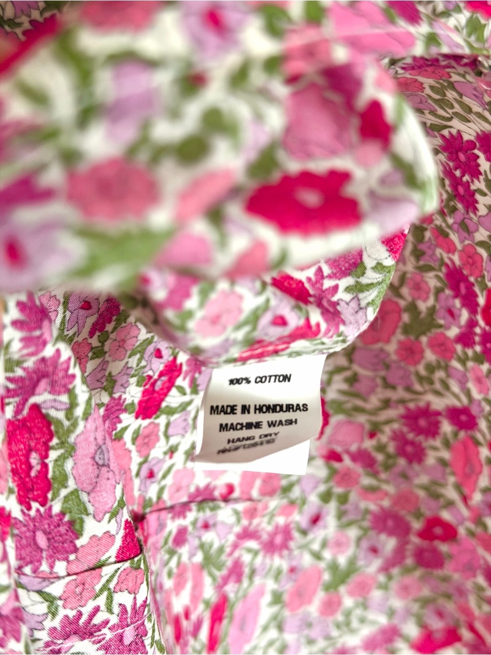 Ann Mashburn Liberty Blouse Top Sz S Liberty London Pink Poppy Forest - Picture 9 of 11